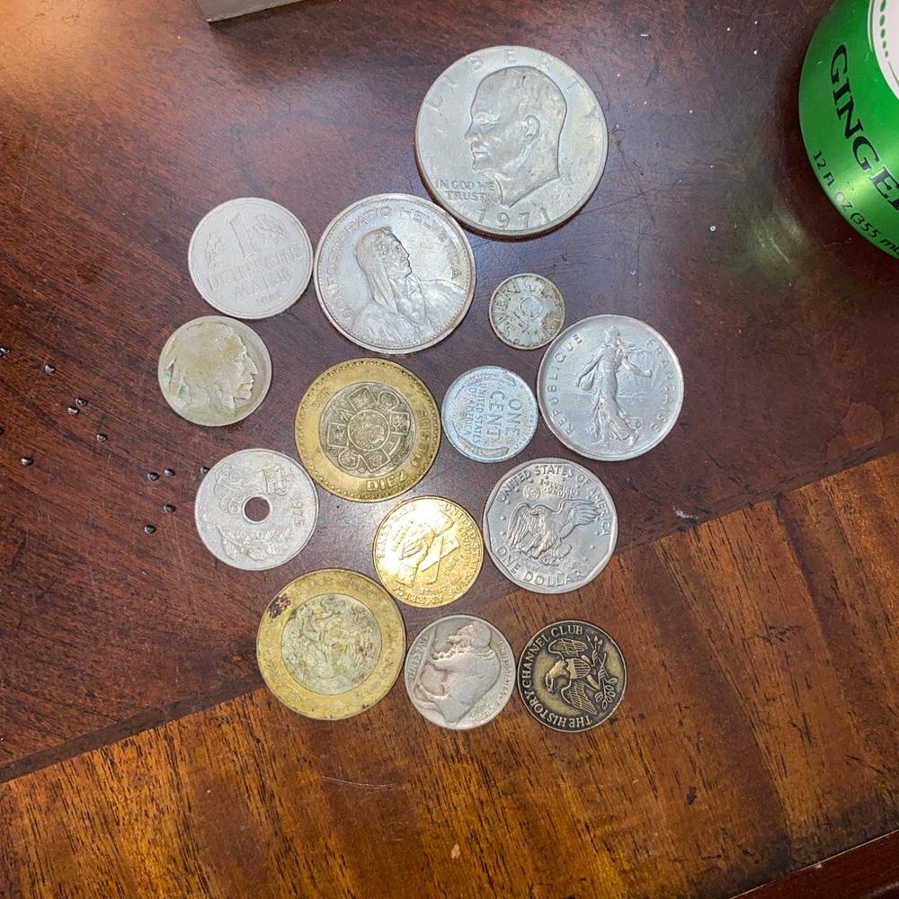 Collectibles Coins (Half Dollar, whole dollar, 2 buff nickels and way more)